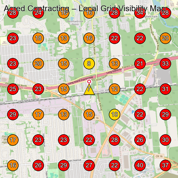Acred Contracting GeoGrid visibility map for Construction Company in None