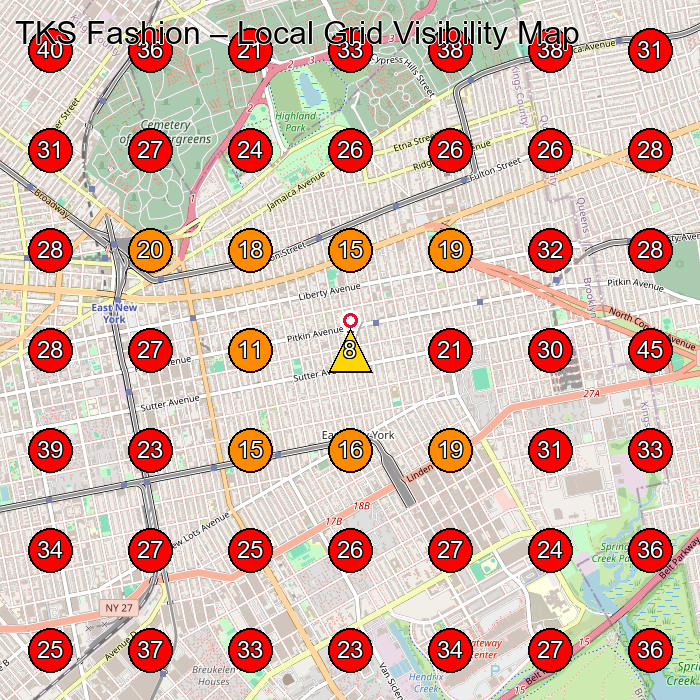 TKS Fashion GeoGrid visibility map for Clothing Store in None