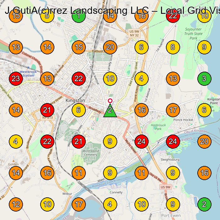 J GutiA(c)rrez Landscaping LLC Landscaper GeoGrid ranking map for None