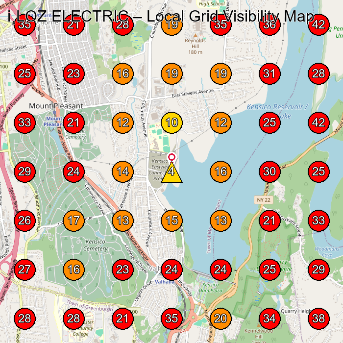 i¸LOZ ELECTRIC GeoGrid visibility map for Electrician in Hawthorne