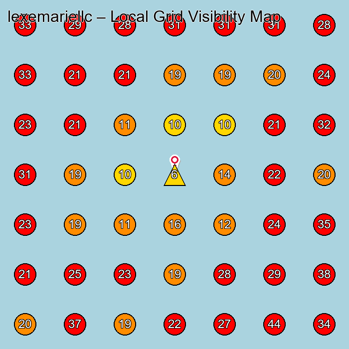 lexemariellc GeoGrid visibility map for Beauty Salon in None