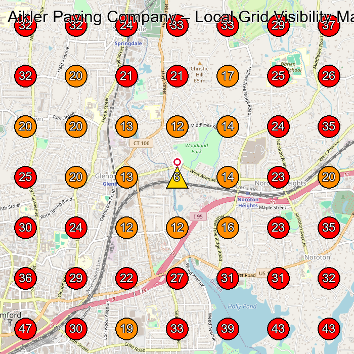 Aikler Paving Company GeoGrid visibility map for Empreiteira De Pavimentaa§Agbpo in None