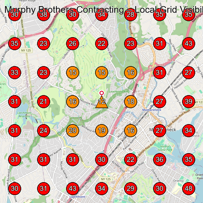 Murphy Brothers Contracting GeoGrid visibility map for Entreprise De Construction in None