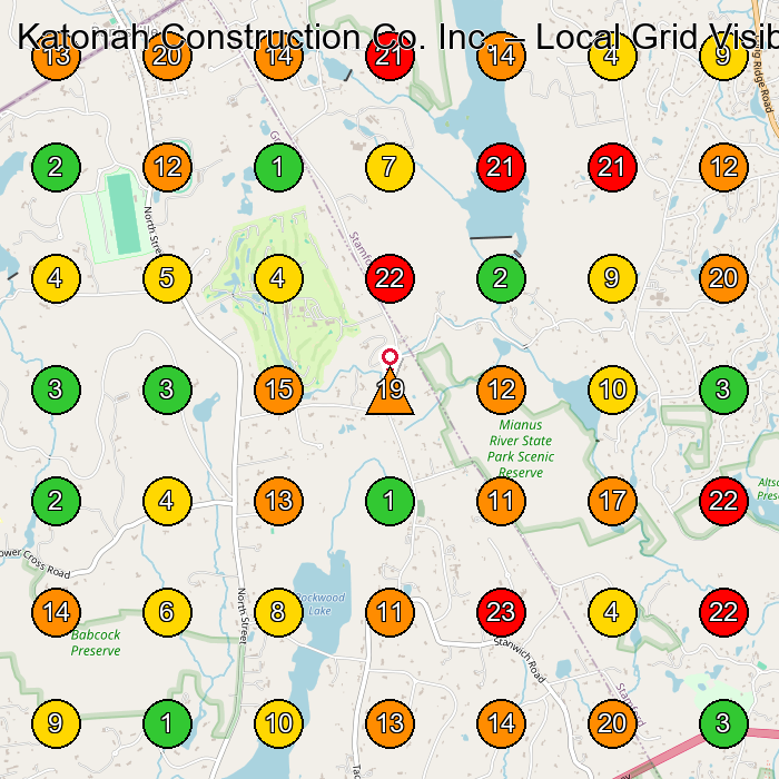 Katonah Construction Co. Inc. Landscaper GeoGrid ranking map for None
