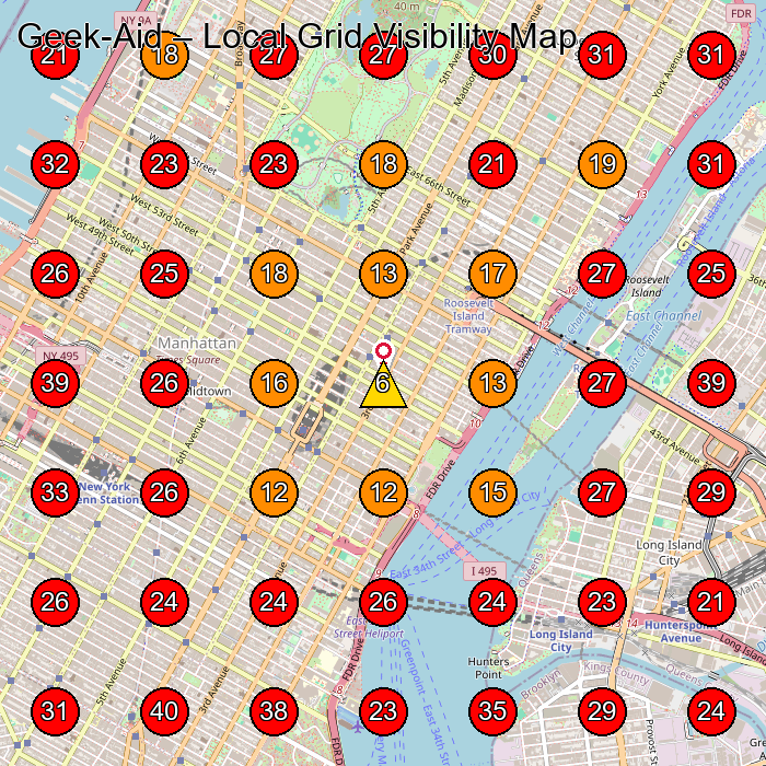 Geek-Aid GeoGrid visibility map for Computer Repair Service in None