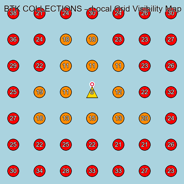 BTK COLLECTIONS GeoGrid visibility map for Women'S Clothing Store in None