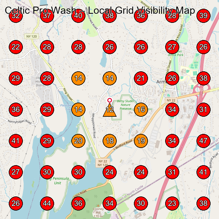 Celtic Pro Wash GeoGrid visibility map for House Cleaning Service in None