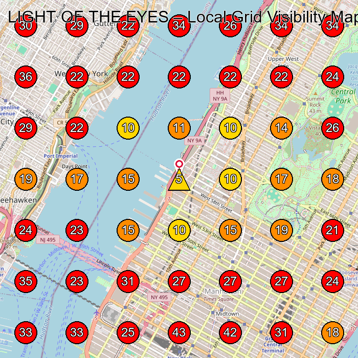 LIGHT OF THE EYES GeoGrid visibility map for Baby Store in New York