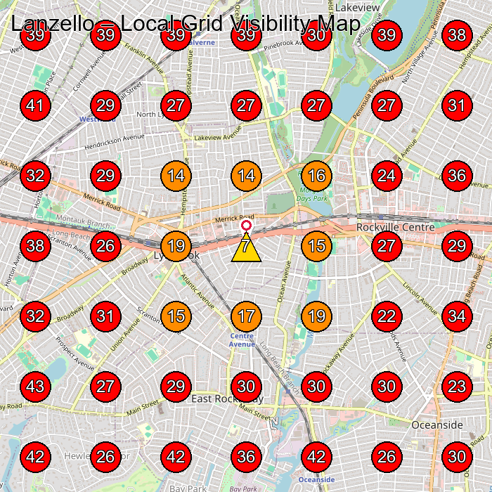 Lanzello GeoGrid visibility map for General Contractor in East Rockaway