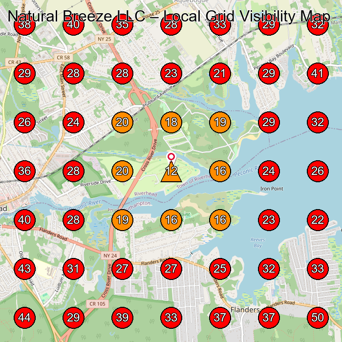 Natural Breeze LLC GeoGrid visibility map for Hvac Contractor in None