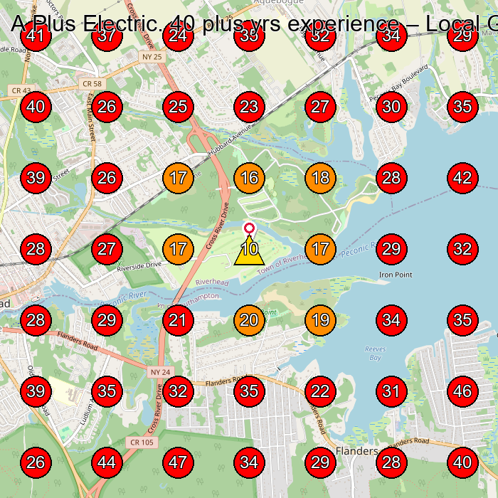 A Plus Electric. 40 plus yrs experience GeoGrid visibility map for Electrician in None