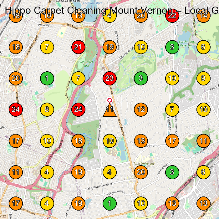 Hippo Carpet Cleaning Mount Vernon Carpet Cleaning Service GeoGrid ranking map for None