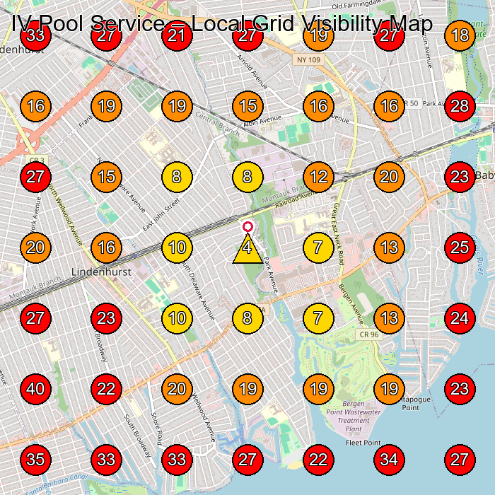 IV Pool Service GeoGrid visibility map for Air Duct Cleaning Service in None