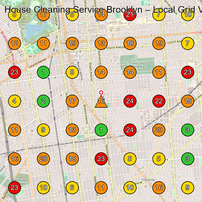 House Cleaning Service Brooklyn House Cleaning Service GeoGrid ranking map for None