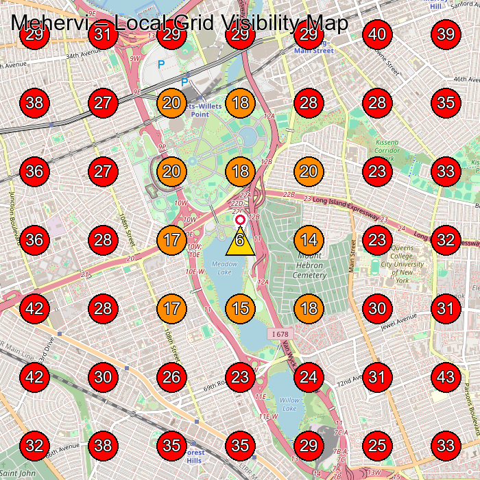 Mehervi GeoGrid visibility map for House Cleaning Service in Forest Hills