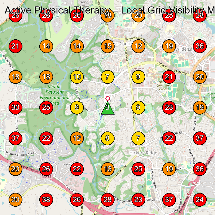 Active Physical Therapy GeoGrid visibility map for Beauty Supply Store in Columbia