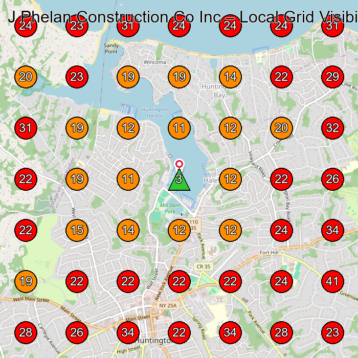 J Phelan Construction Co Inc GeoGrid visibility map for Construction Company in None