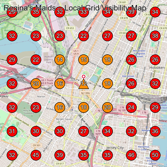 Regina's Maids GeoGrid visibility map for House Cleaning Service in None