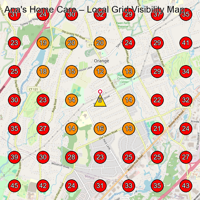 Ana's Home Care GeoGrid visibility map for Dry Wall Contractor in None