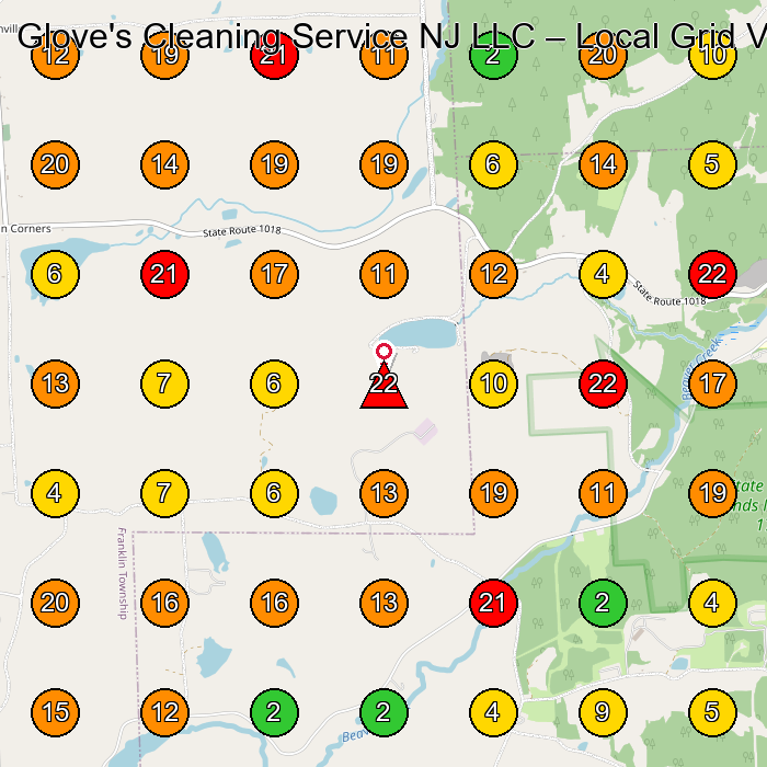 Glove's Cleaning Service NJ LLC Servicio De Limpieza Doma(C)Stica GeoGrid ranking map for None