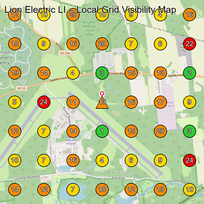 Lion Electric LI Electrician GeoGrid ranking map for None