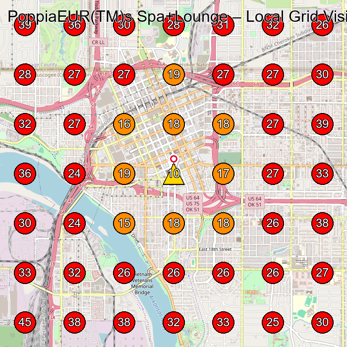 PoppiaEUR(TM)s Spa+Lounge GeoGrid visibility map for Spa in None