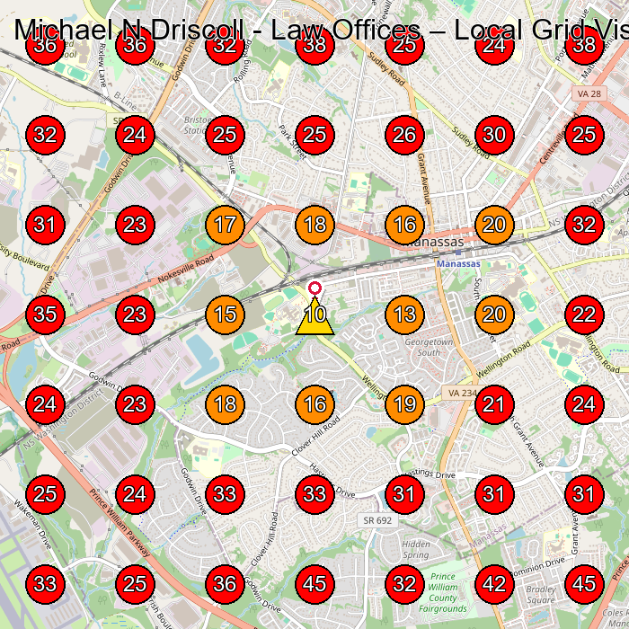 Michael N Driscoll - Law Offices GeoGrid visibility map for Landscaper in None