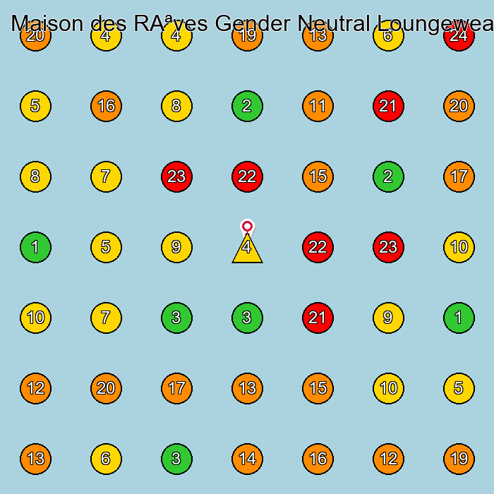 Maison des RAªves Gender Neutral Loungewear Clothing Store GeoGrid ranking map for None