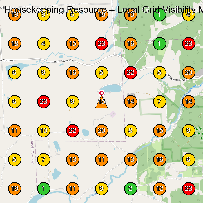 Housekeeping Resource Commercial Cleaning Service GeoGrid ranking map for None