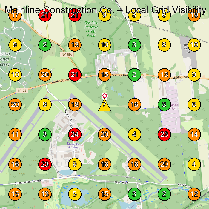 Mainline Construction Co. Construction Company GeoGrid ranking map for None