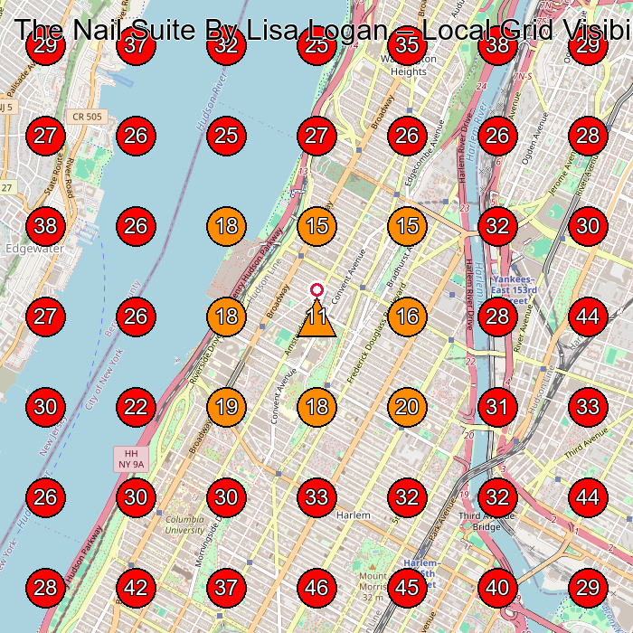 The Nail Suite By Lisa Logan GeoGrid visibility map for Nail Salon in New York
