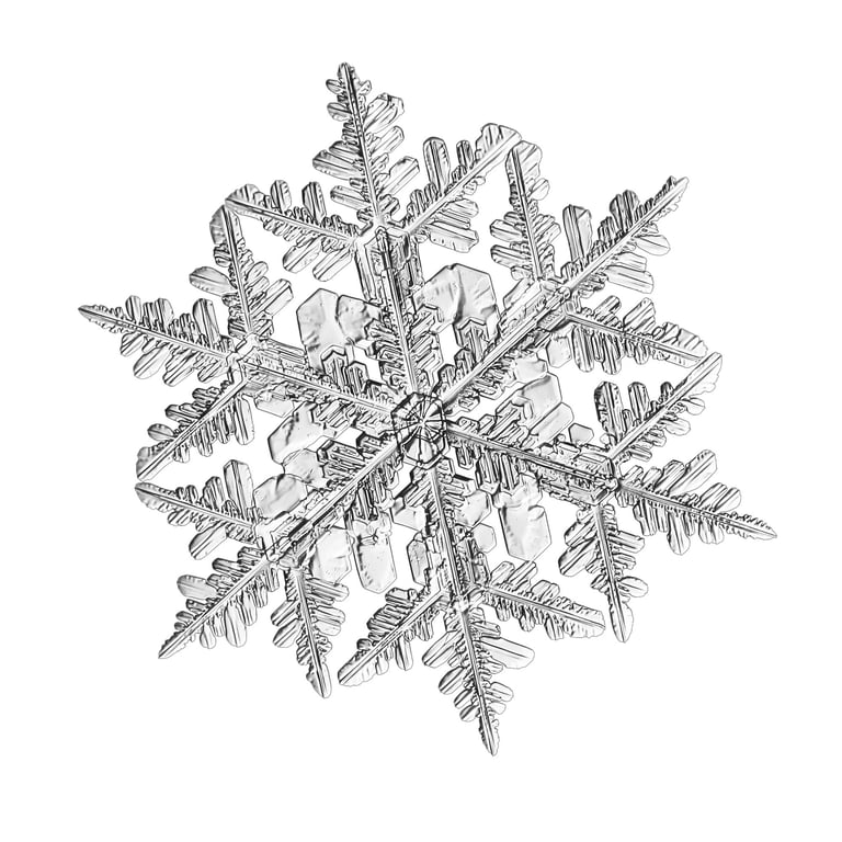 Fractal snowflake crystal