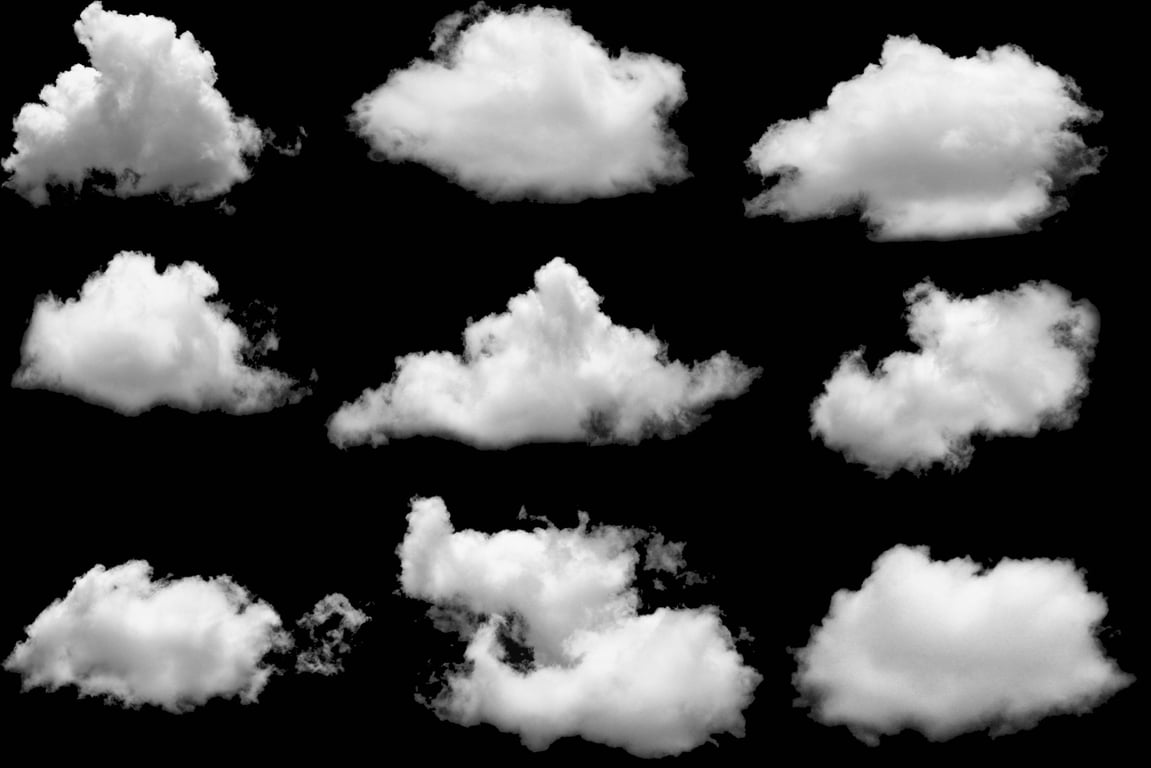 Cumulus clouds showing fractal turbulent structure