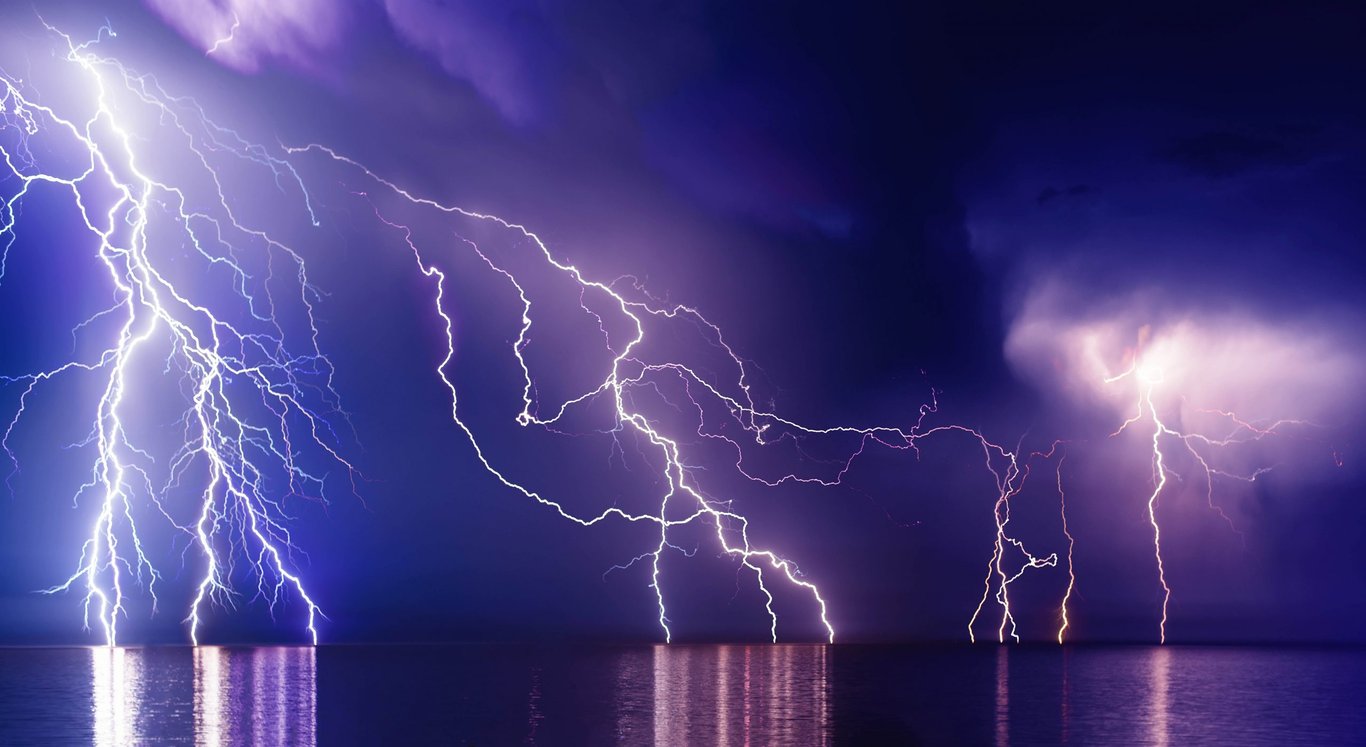 Fractal lightning strike