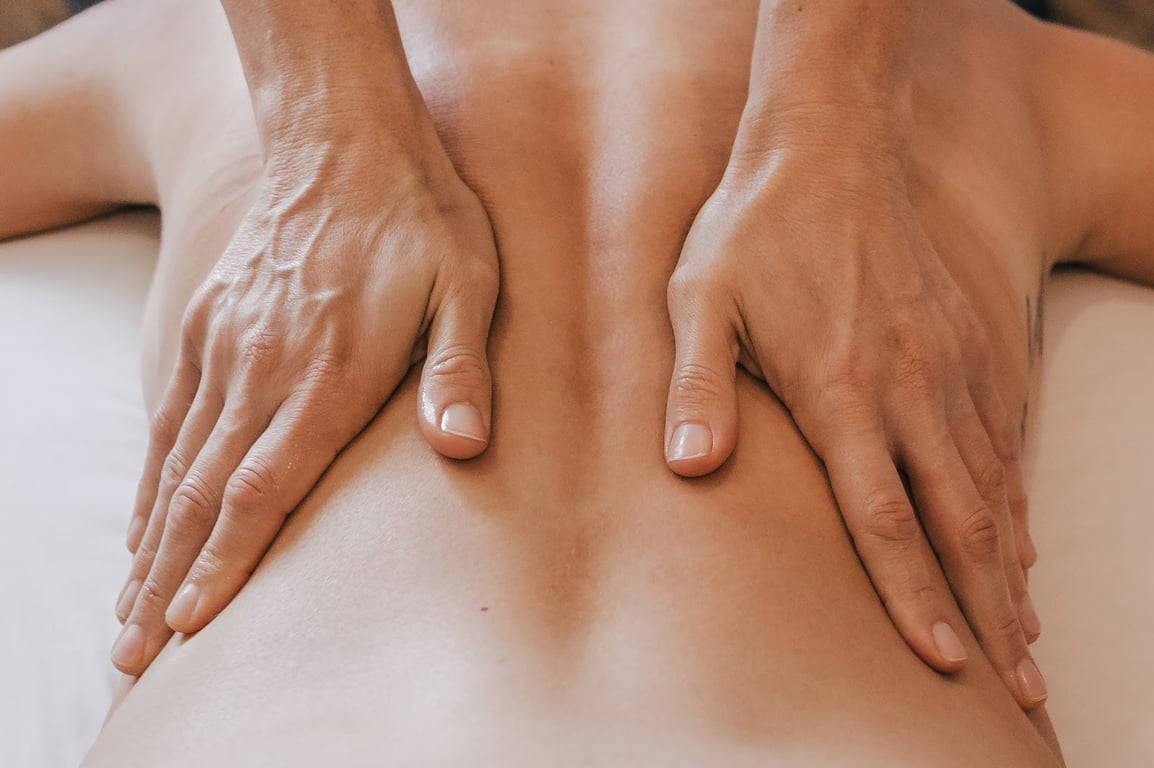 Gentle acupuncture and calming massage setup for fibromyalgia support at Palomino Massage & Acupuncture in Marble Falls, TX
