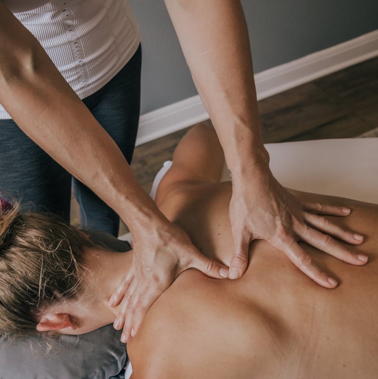 Palomino Massage & Acupuncture gift card presented in a calm Marble Falls, Texas treatment room