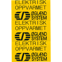 Merkeskilt, elektrisk oppvarmet 3stk