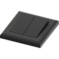 Namron Edge bryter innfelt 1+1 matt sort