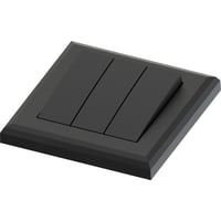 Namron Edge bryter innfelt 1+1+1 matt sort