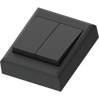 Namron Edge bryter pvegg 1+2 matt sort