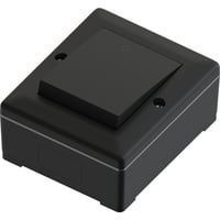 Namron Edge bryter pvegg 2-pol IP55 matt sort