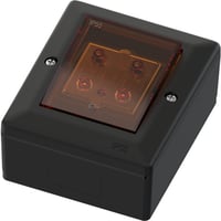 Namron Edge bryter med lys p�vegg 2-pol IP55 matt sort