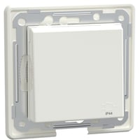 Enkel stikkontakt m/lokk hklm IP44 I RS/Plus Polarhvit Elko