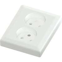 Namron Classic stikkontakt dobbel innfelt u/jord polarhvit