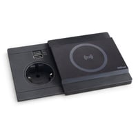 EVOline Circle80 Slide Qi  1x stikk  USB-A/C Sort
