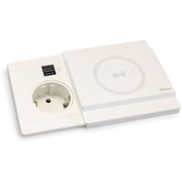 EVOline Circle80 Slide Qi  1x stikk  USB-A/C Hvit
