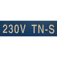 MERKESKILT 230V TN-S 25X80MM (BL)