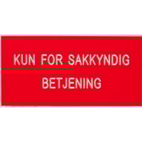 MERKESKILT GRAVERT (KUN FOR SAKKYNDIG BETJENING)