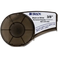 Brady M210 Polyester tape 9,5mm Sort p Hvit