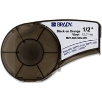 Brady M210 Vinyl tape 12,7mm Sort p Orange